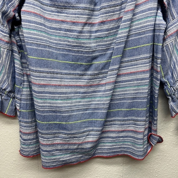 Caffe Marrakesh Anthro Cotton Top Womens 2X Flowy Tasseled Bohemian Cottagecore - Picture 8 of 11